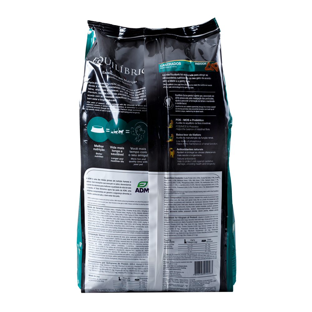 Comida para gato Equilibrio Adulto Senior Castrado 7+ 1,5Kg