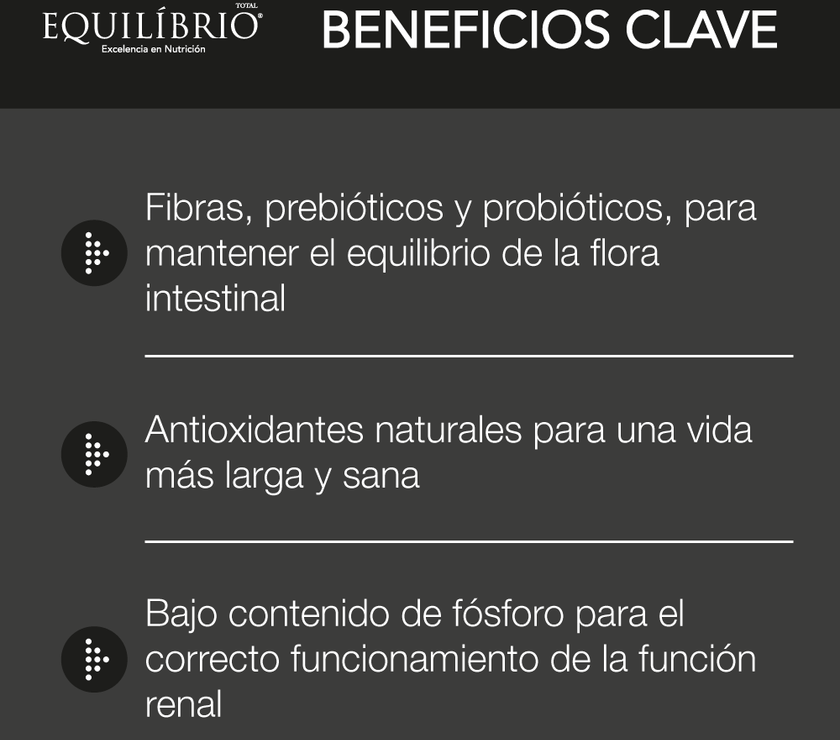 Comida para gato Equilibrio Adulto Senior Castrado 7+ 1,5Kg