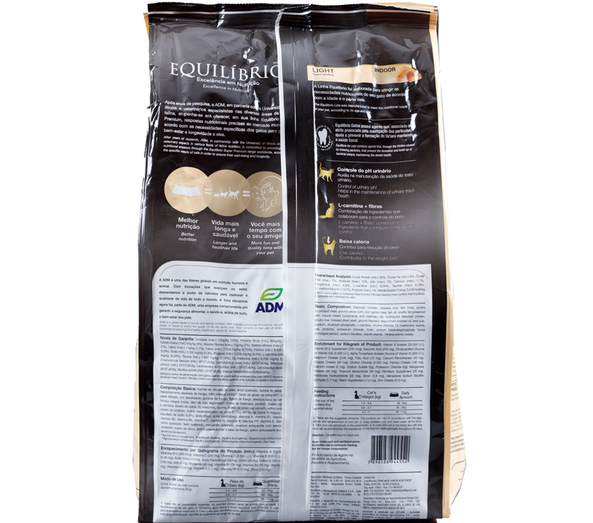 Comida Para Gato Adulto Equilibrio Light 1,5 Kg