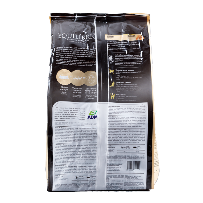 Comida Para Gato Adulto Equilibrio Light 1,5 Kg