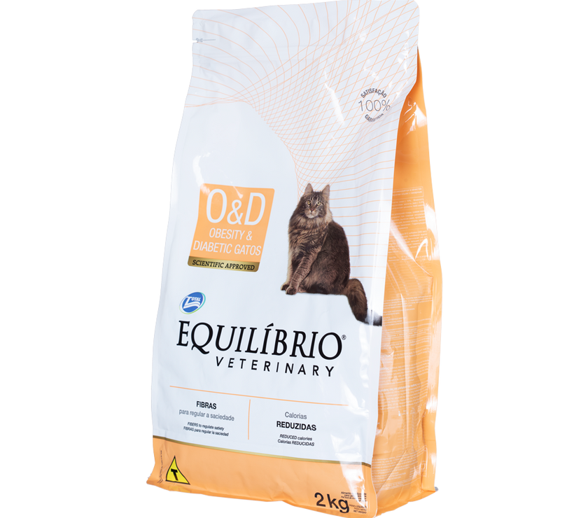 Comida para gato Equilibrio Veterinary Obesidad y Diabétes 2Kg