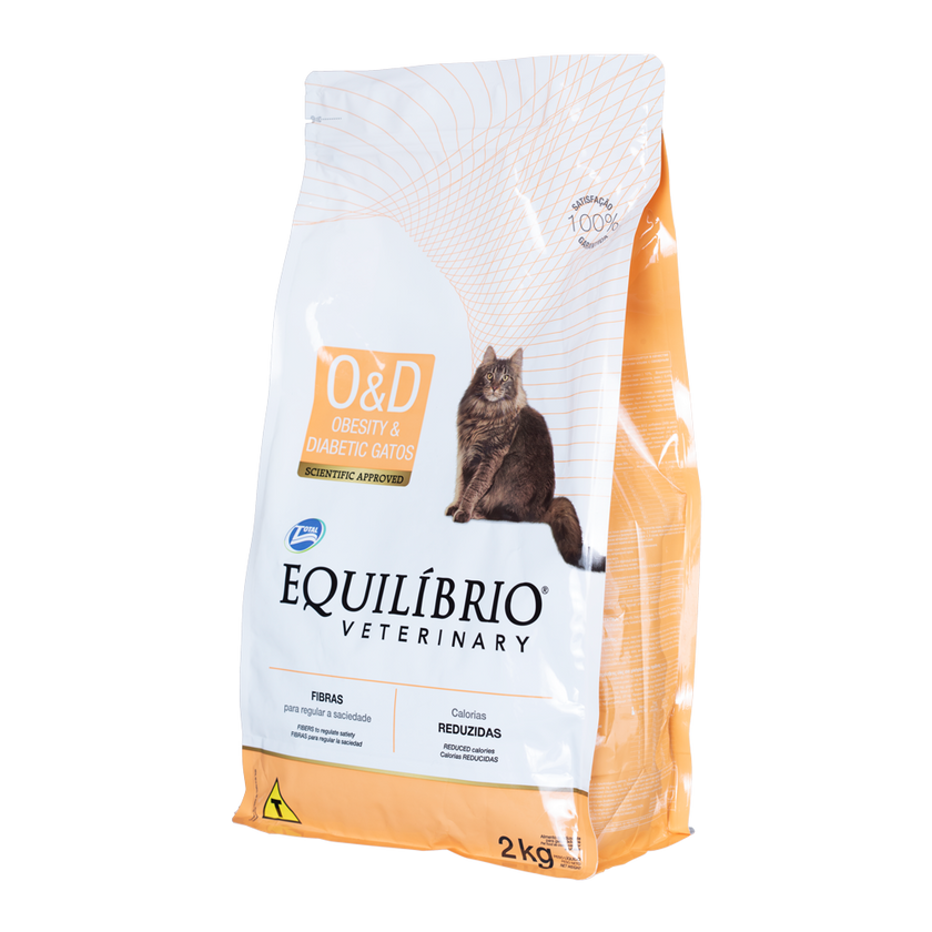 Comida para gato Equilibrio Veterinary Obesidad y Diabétes 2Kg