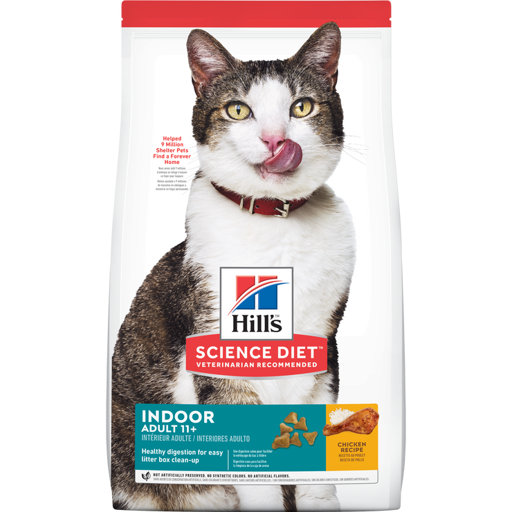 Hill's Science Diet Adult Indoor 11+ concentrado para gato senior 3,5 Lb (1,59Kg)