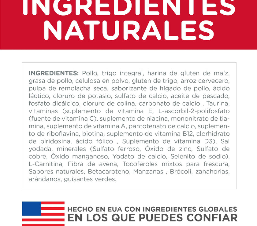 Hill's Science Diet Adult Hairball 7+ Comida para gato control bola de pelo senior 3,5Lb (1,59Kg)