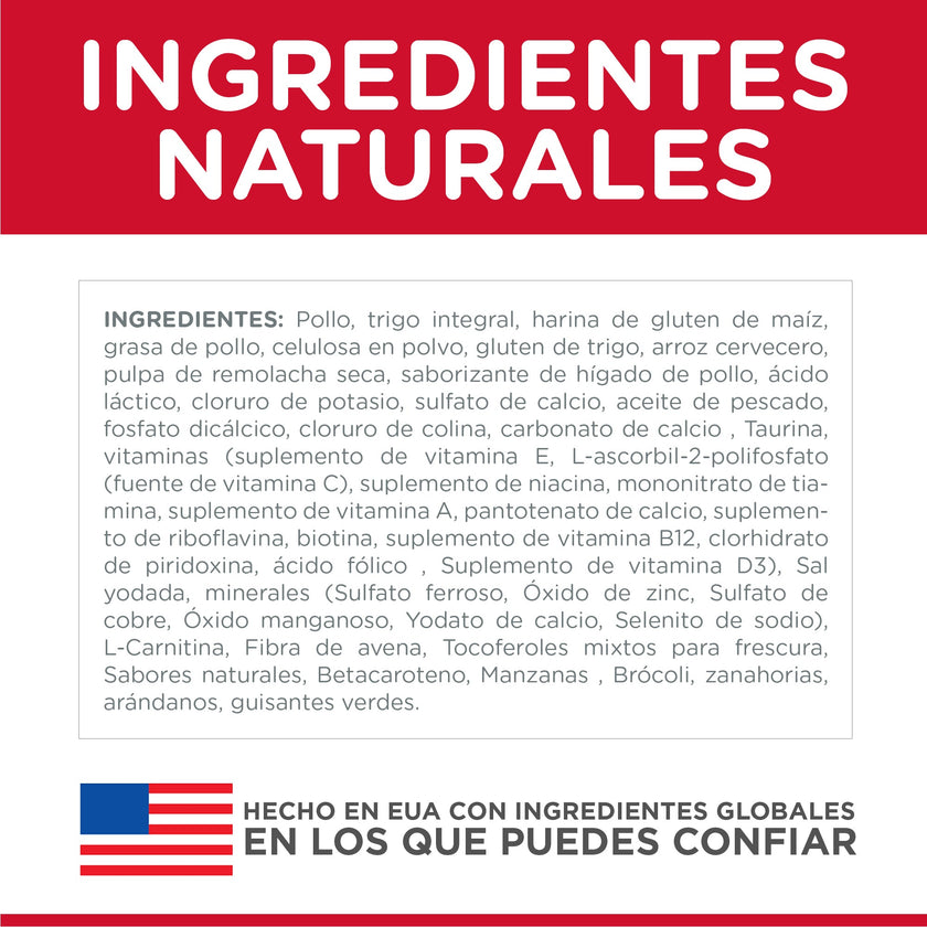 Hill's Science Diet Adult Hairball 7+ Comida para gato control bola de pelo senior 3,5Lb (1,59Kg)