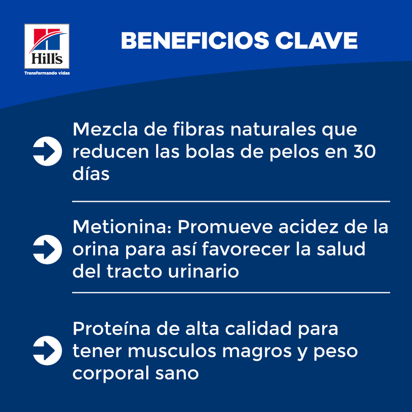 Hill's Science Diet Adult Hairball 7+ Comida para gato control bola de pelo senior 3,5Lb (1,59Kg)