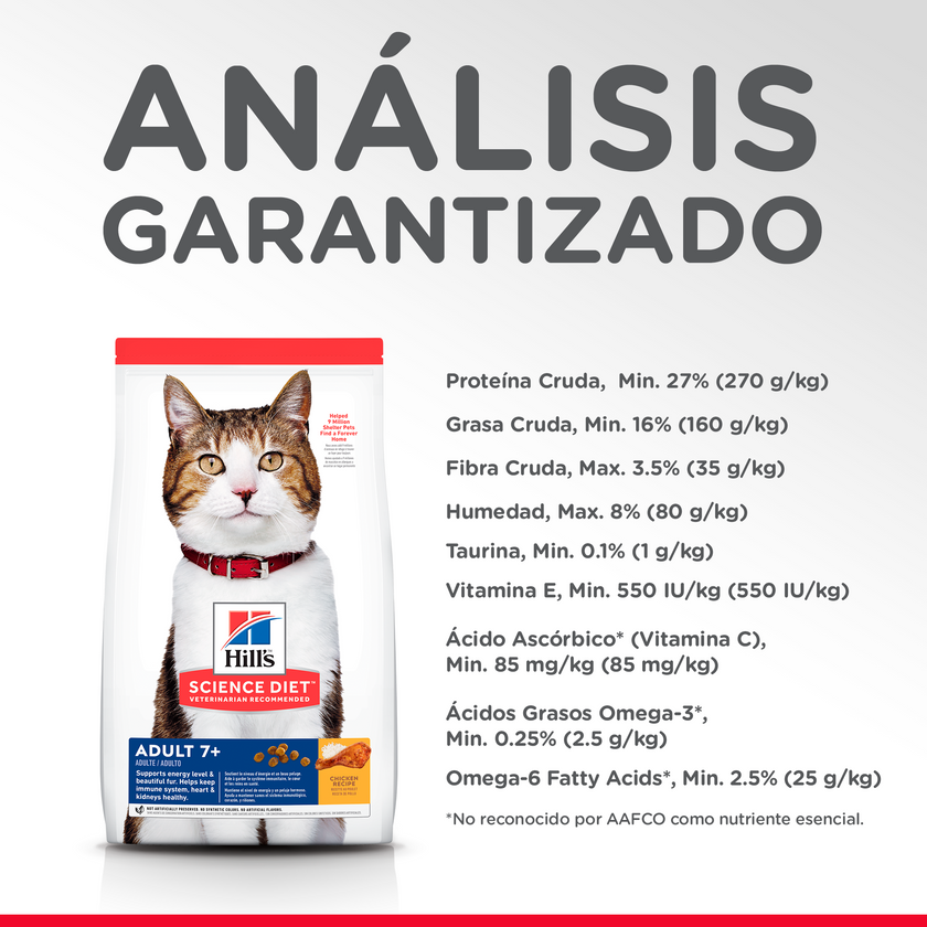 Hill's Science Diet Adult 7+ concentrado para gato senior