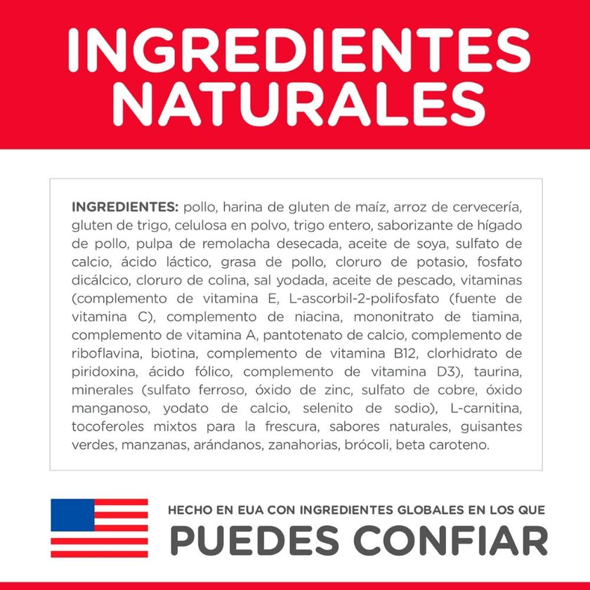 Hill's Science Diet Hairball Light alimento para gato bajo en calorías y control bolas de pelo 7 Lb (3,2Kg)