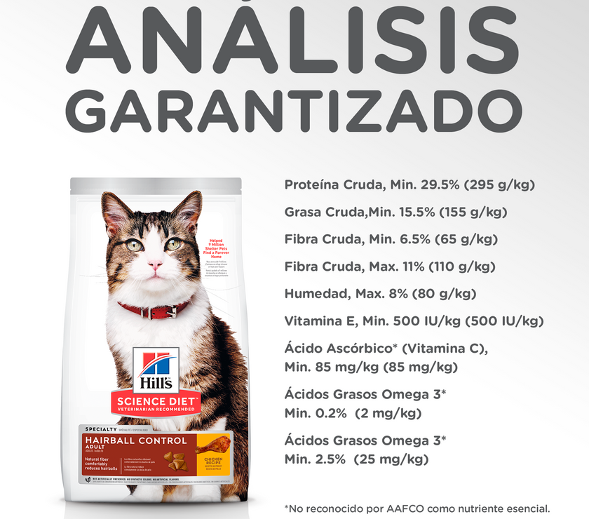 Hill's Science Diet alimento control de bolas de pelo para gato adulto