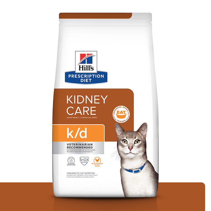 Hill's Prescription Diet k/d Cuidado Renal alimento seco para Gato 4 Lb (1,81Kg)