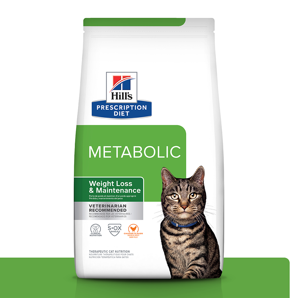 Hill's Prescription Diet Metabolic Concentrado para gato pérdida y mantenimiento de peso 4 Lb (1,8 Kg)