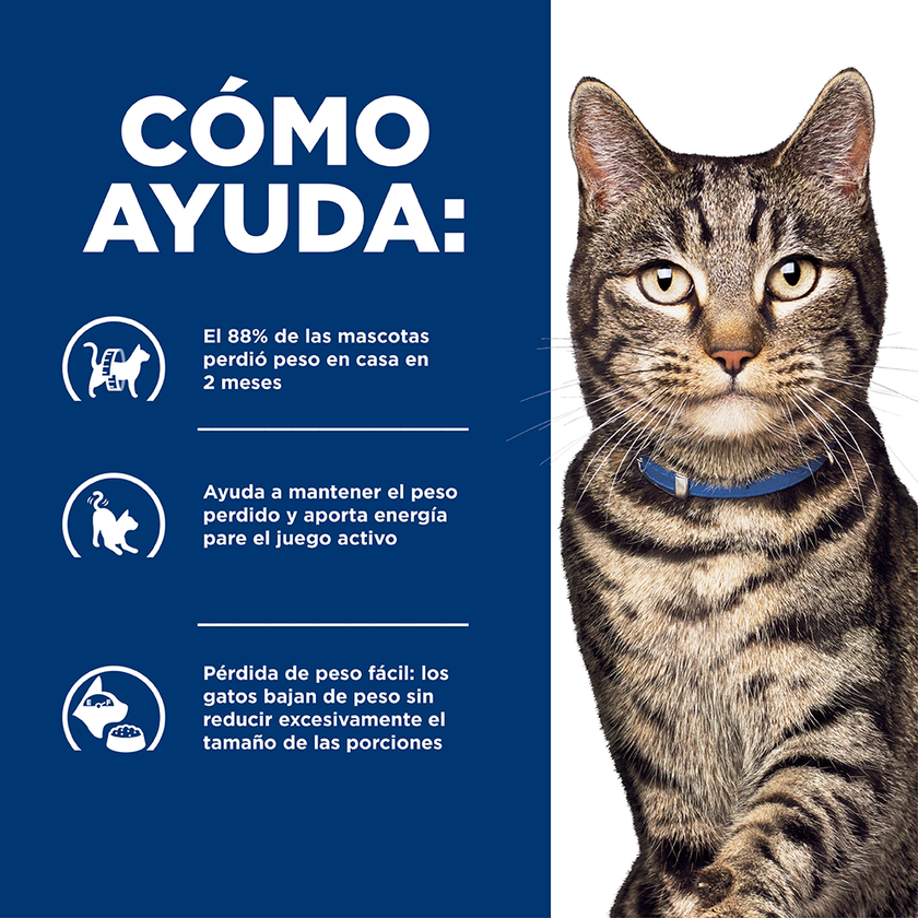 Hill's Prescription Diet Metabolic Concentrado para gato pérdida y mantenimiento de peso 4 Lb (1,8 Kg)