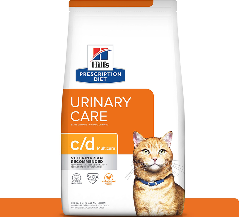 Hill's Prescription Diet c/d Multicare, Cuidado Urinario, alimento seco para Gato 4 Lb (1,81 Kg)