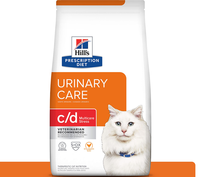 Hill's Prescription Diet c/d Multicare Stress, Cuidado Urinario, alimento seco para Gato 4 Lb (1,81 Kg)