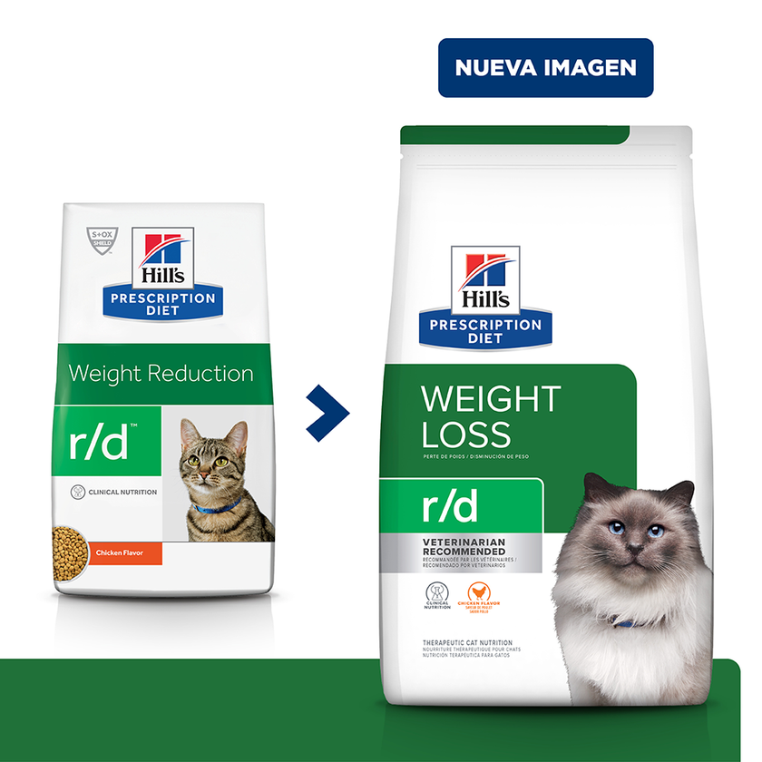 Hill's Prescription Diet r/d, Pérdida de Peso, alimento seco para gato 4 Lb (1,81Kg)