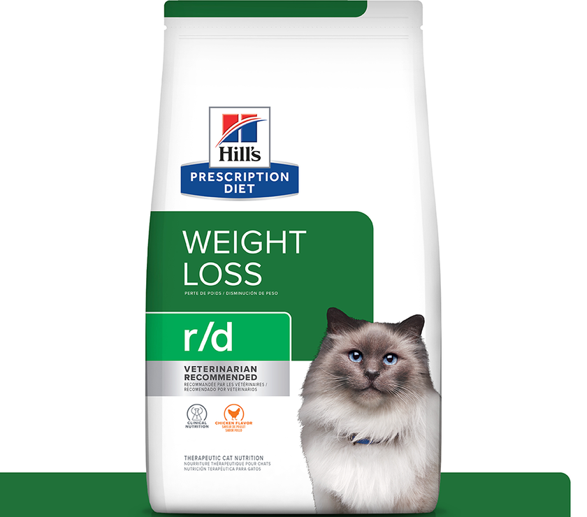Hill's Prescription Diet r/d, Pérdida de Peso, alimento seco para gato 4 Lb (1,81Kg)