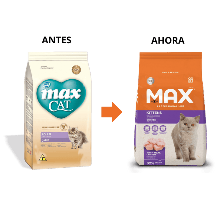 Comida para gato Max Cat Professional Line Filhote Frango 1 Kg