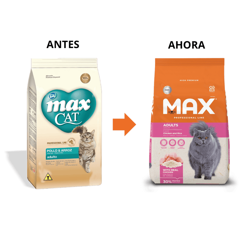 Comida Para Gato Adulto Max Cat Professional Line Adulto Frango & Arroz