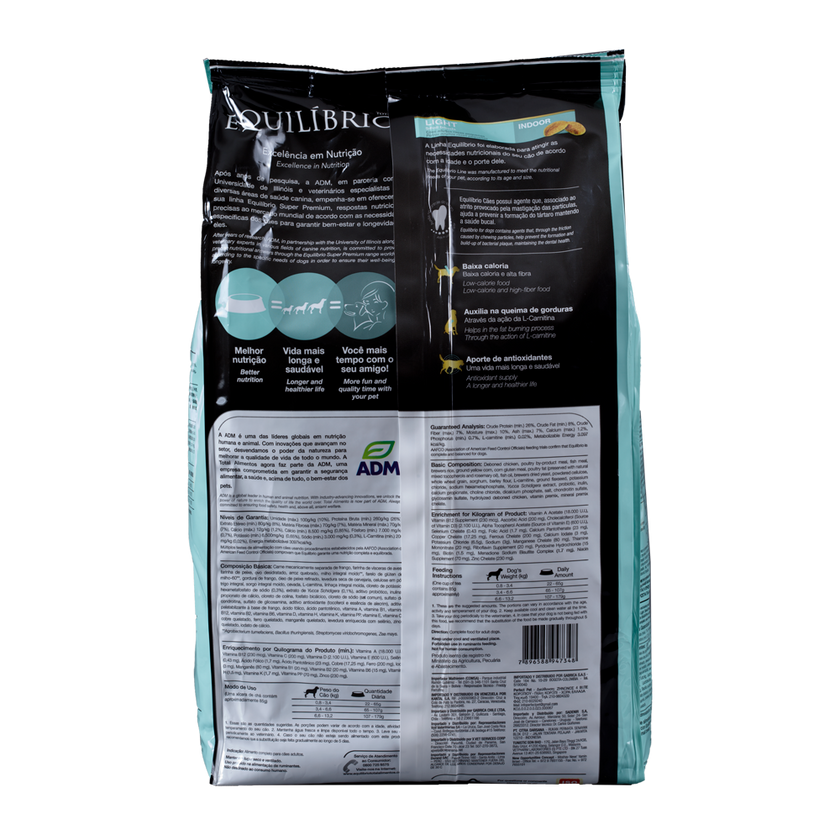 Comida Para Perro Adulto Equilibrio Light Razas Pequeñas 2Kg