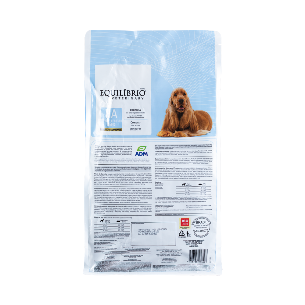 Comida Para Perro Equilibrio Veterinary Hipoalergénico