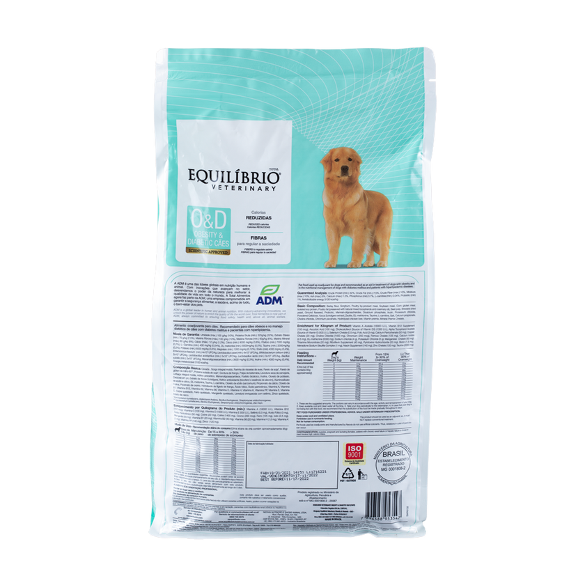 Comida Para Perro Equilibrio Veterinary Obesidad Y Diabetes