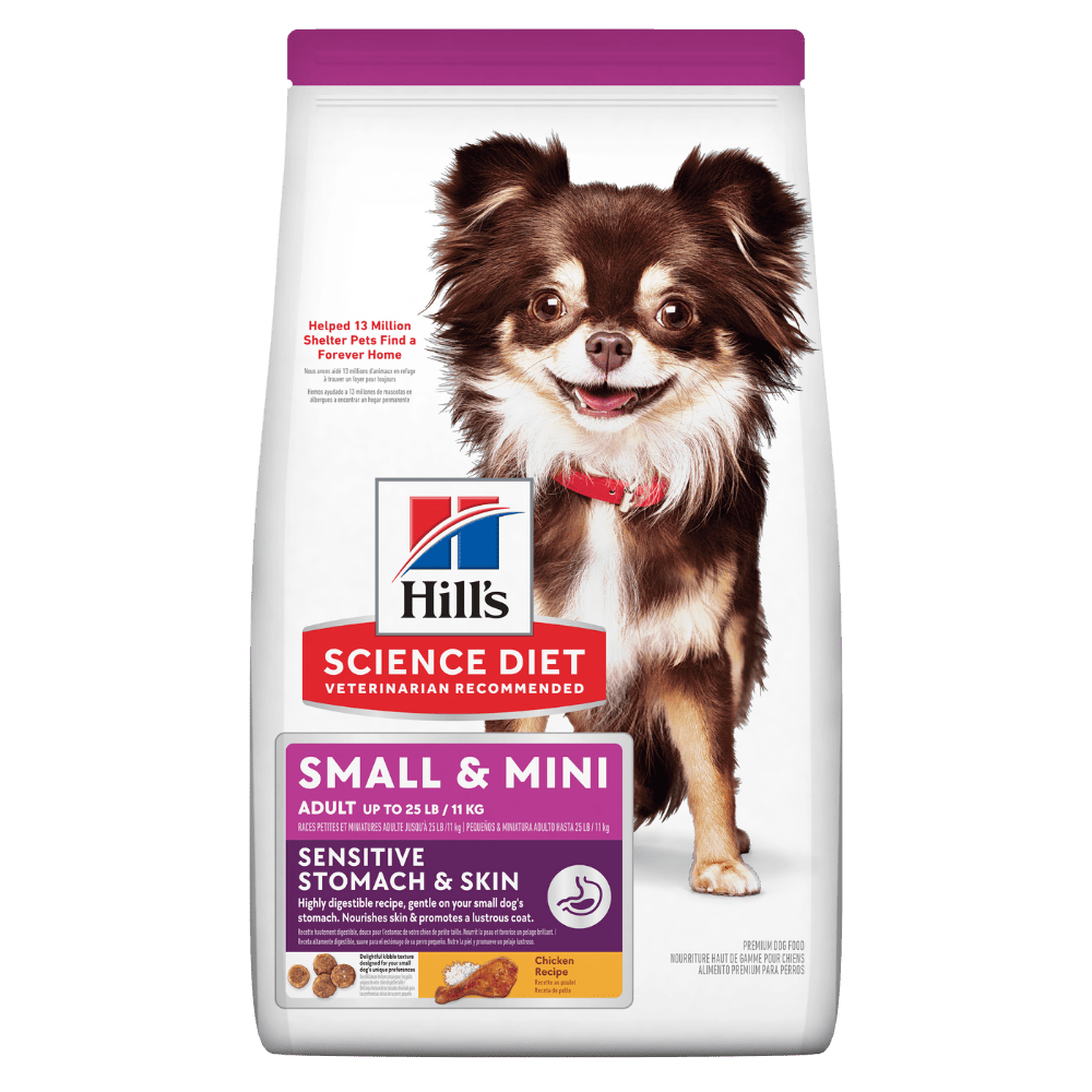 Hill's Science Diet alimento piel y estómago sensibles perro adulto raza pequeña 15 Lb (6,8Kg)