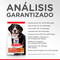Hill's Science Diet Adult Large Breed concentrado para perro razas grandes sabor cordero 33 Lb (15Kg)