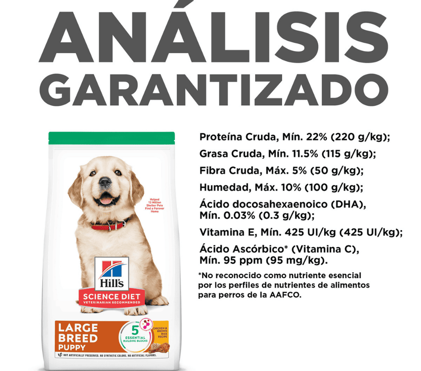 Hill's Science Diet puppy concentrado para perro cachorro razas grandes