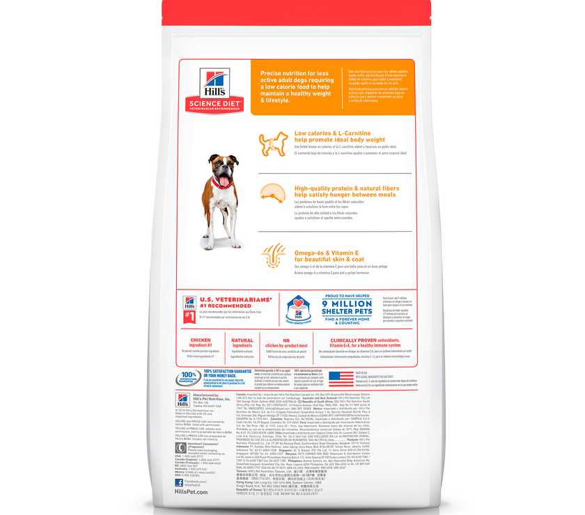 Hill's Science Diet Light concentrado para perro adulto bajo en calorías