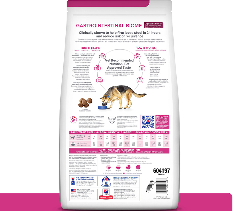 Hill's Prescription Diet Gastrointestinal Biome Concentrado para perro Cuidado Digestivo