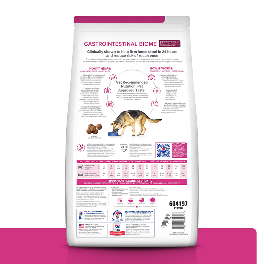 Hill's Prescription Diet Gastrointestinal Biome Concentrado para perro Cuidado Digestivo