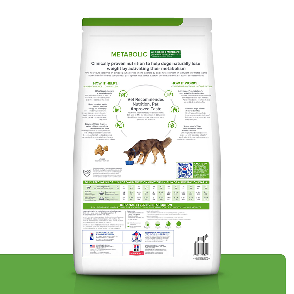 Hill's Prescription Diet Metabolic Concentrado para perro mantenimiento y pérdida de peso
