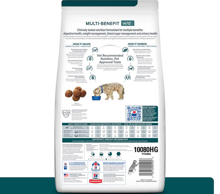 Hill's Prescription Diet w/d Aliemento Seco para Perro Manejo Peso/Glucosa