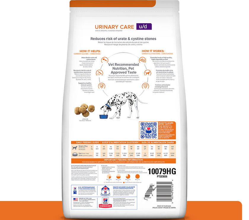 Hill's Prescription Diet u/d Concentrado para perro cuidado urinario 8,5 Lb (3,9Kg)