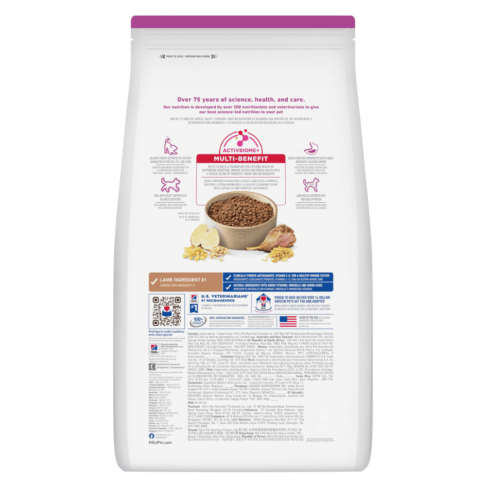 Hill's Science Diet Small&Mini concentrado perro adulto raza pequeña y mini sabor cordero 4,5 Lb (2Kg)