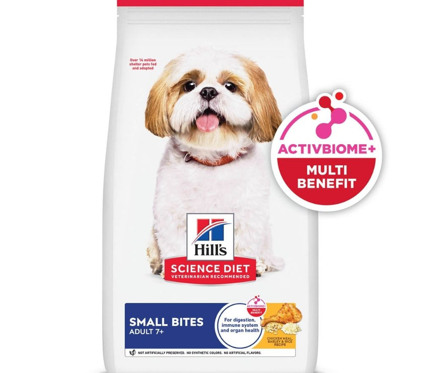 Hill's Science Diet Adult 7+ alimento para perro senior raza pequeña 15 Lb (6,8Kg)