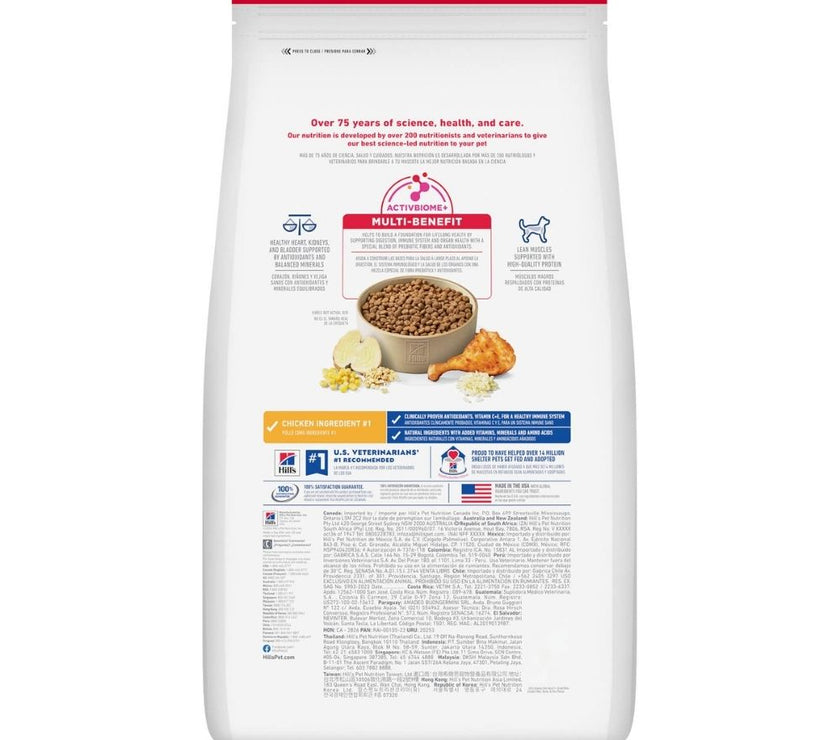 Hill's Science Diet Adult 7+ alimento para perro senior raza pequeña 15 Lb (6,8Kg)