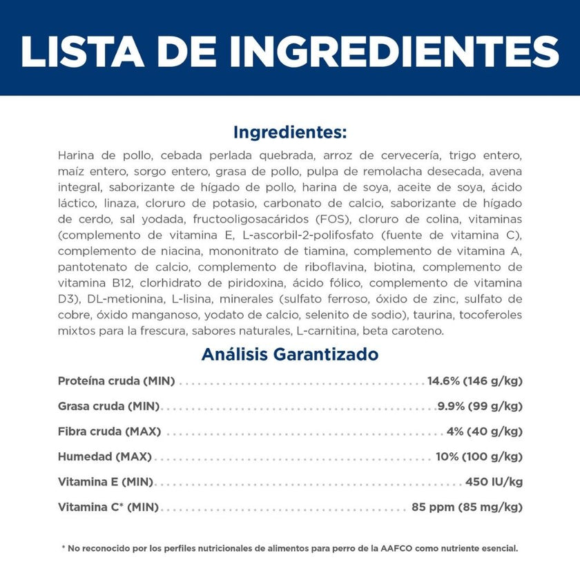 Hill's Science Diet Adult 7+ alimento para perro senior raza pequeña 15 Lb (6,8Kg)