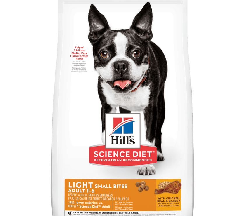Hill's Science Diet Light concentrado para perro adulto raza pequeña bajo en calorías 5 Lb (2,27Kg)
