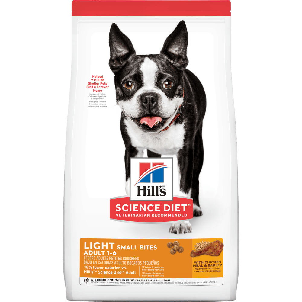 Hill's Science Diet Light concentrado para perro adulto raza pequeña bajo en calorías 5 Lb (2,27Kg)