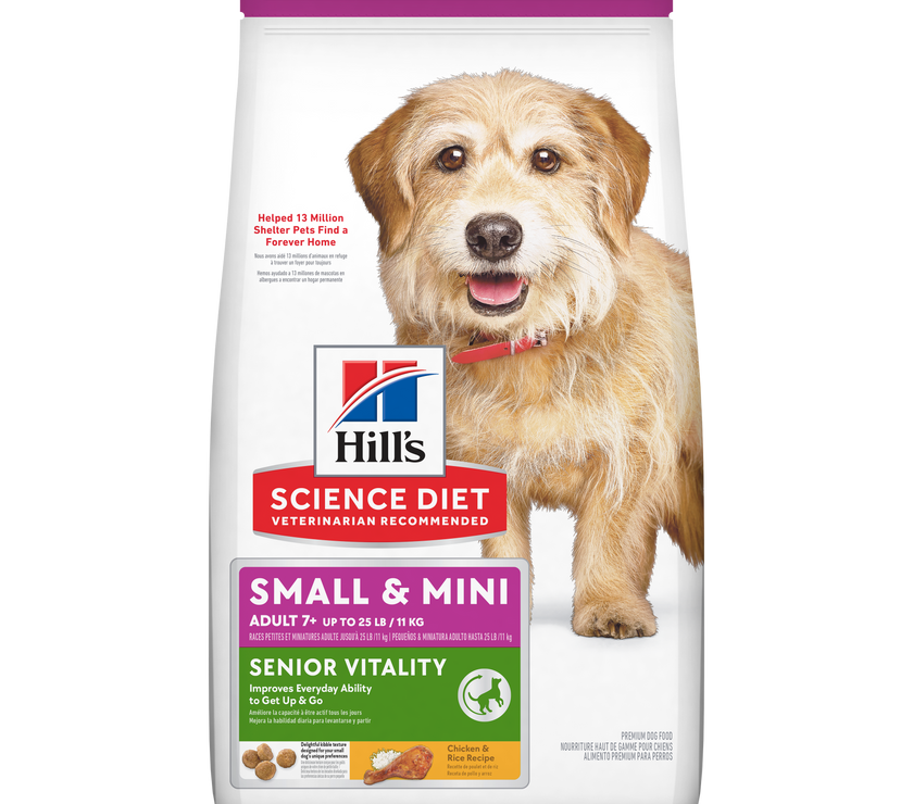 Hill's Science Diet Senior Vitality alimento para perro senior raza pequeña y mini 3,5 Lb (1,6Kg)