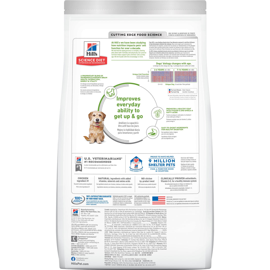 Hill's Science Diet Senior Vitality alimento para perro senior raza pequeña y mini 3,5 Lb (1,6Kg)