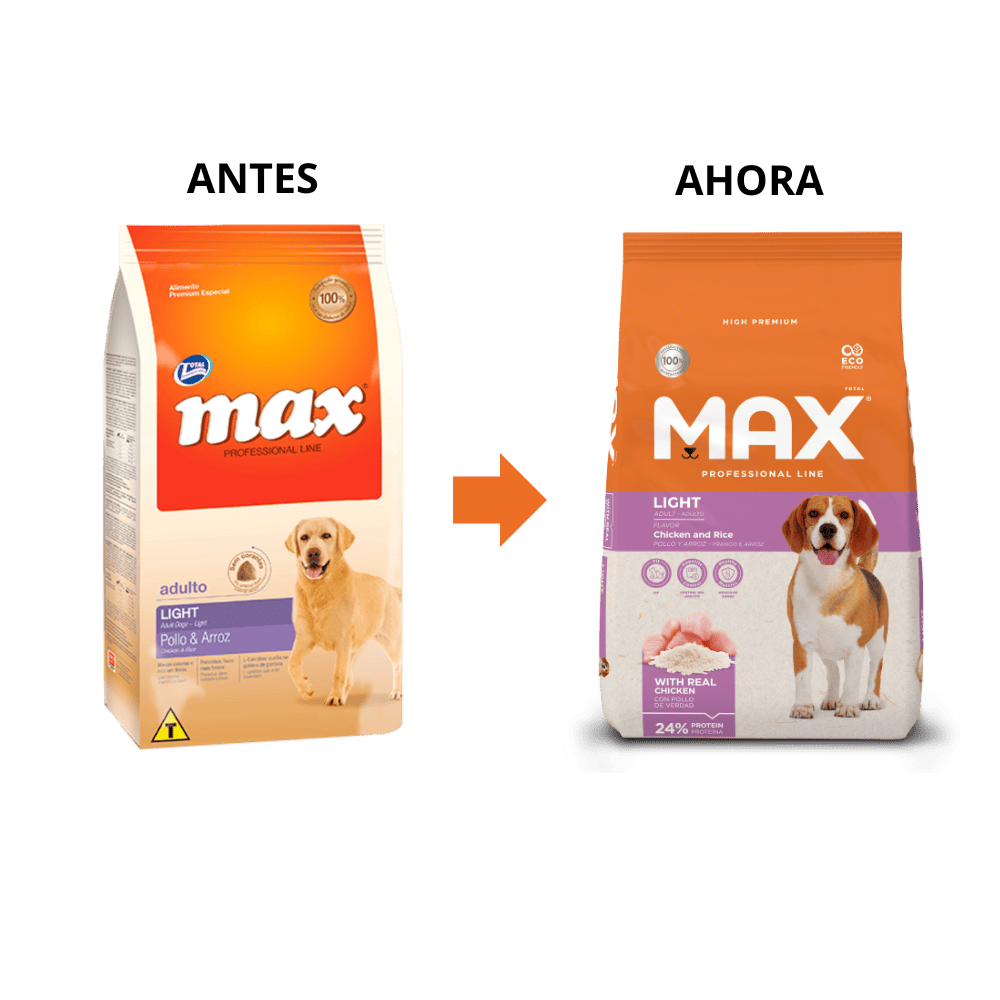 Comida para perro Max Adulto Light Pollo y Arroz