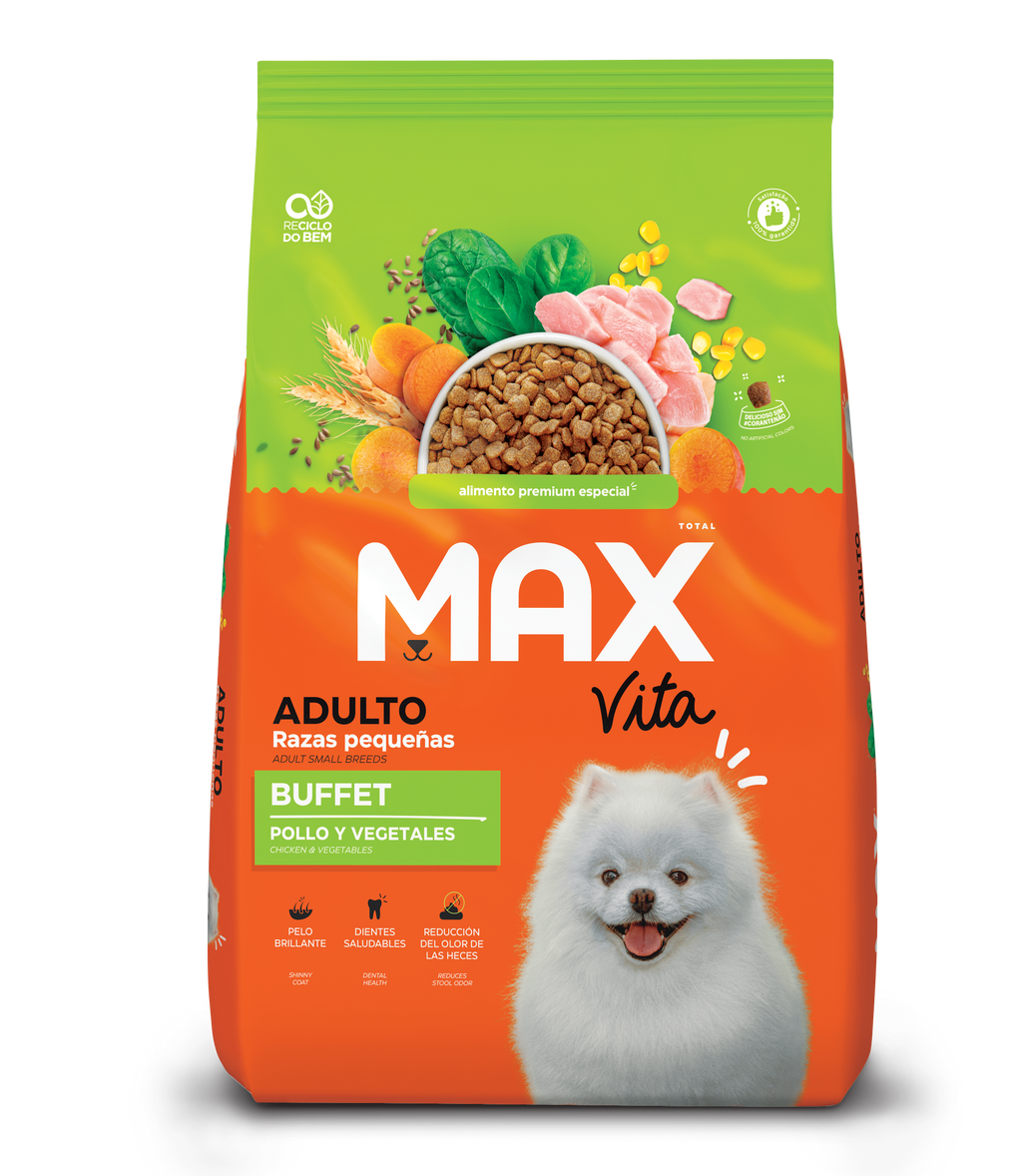 Comida para perro Max Vita Adulto Razas Pequeñas Buffet Frango & Vegetais