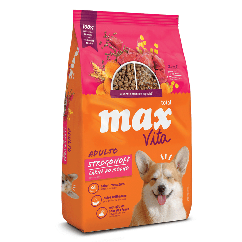 Comida para perro Max Vita Adulto Strogonoff Carne Ao Molho 3 Kg