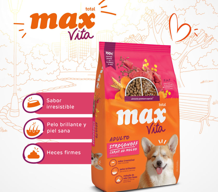 Comida para perro Max Vita Adulto Strogonoff Carne Ao Molho 3 Kg