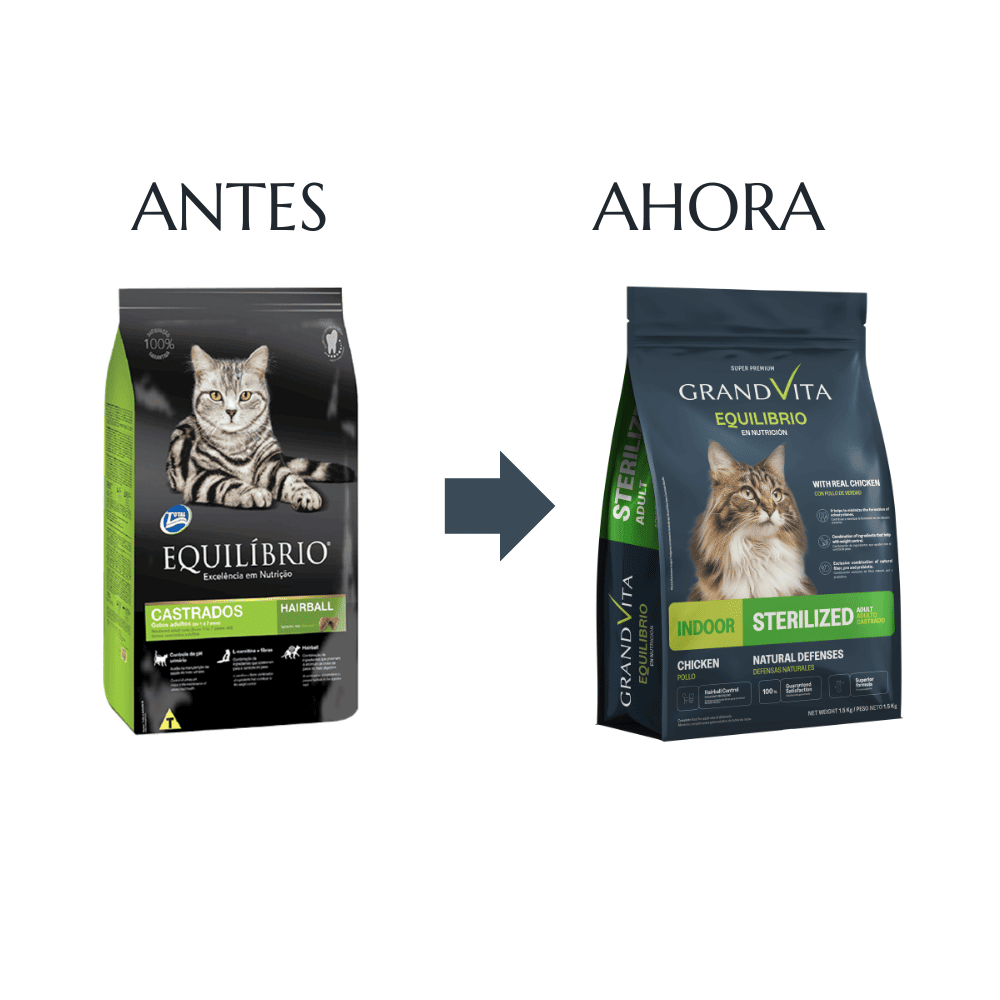 Comida para gato Grand Vita Equilibrio Adulto Castrado 1,5 Kg