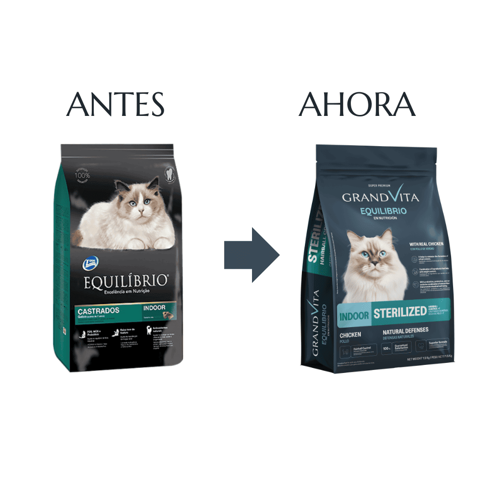 Comida para gato Grand Vita Equilibrio Adulto Senior Castrado 7+ 1,5Kg