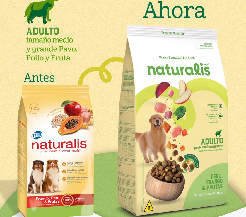 Comida para Perro Naturalis Adulto Raza Mediana Grande Pollo, Pavo y Frutas