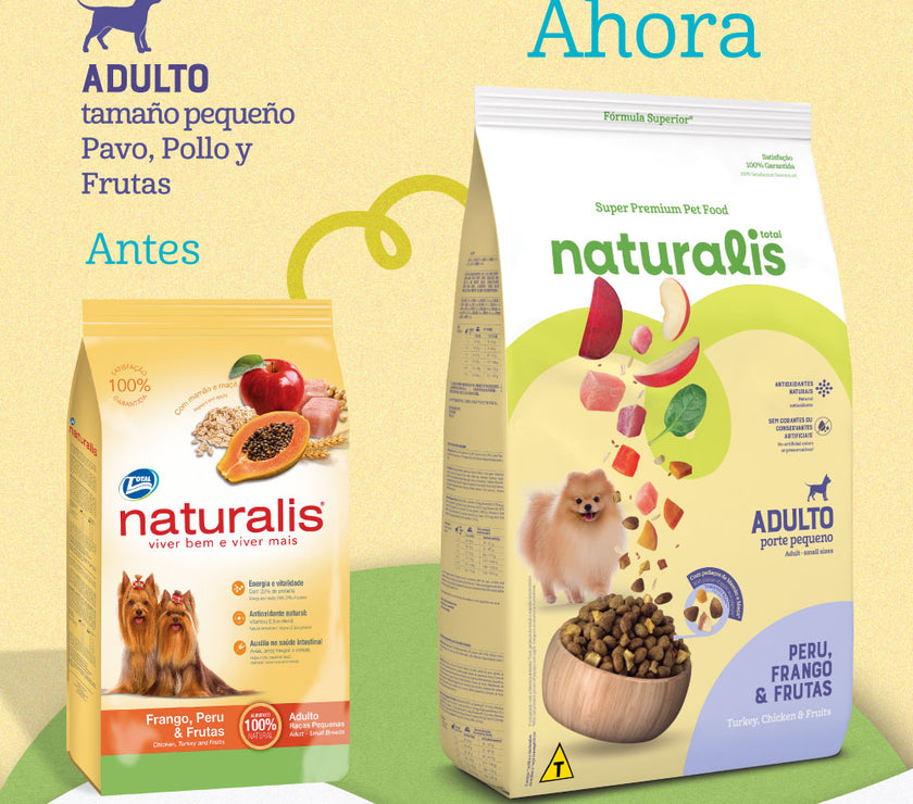 Comida para perro Naturalis Adulto Pollo, Pavo y Frutas raza pequeña